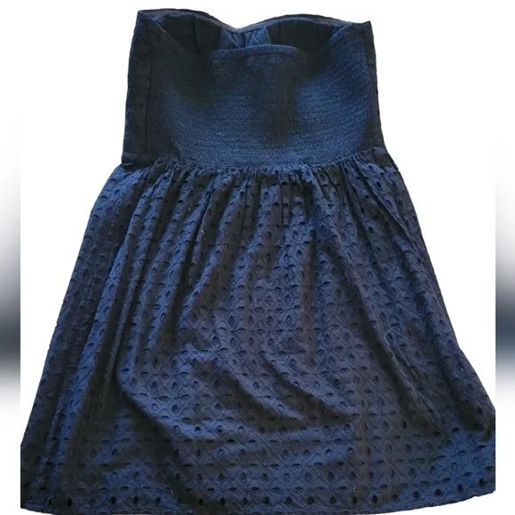 STRAPLESS Cotton Eyelet Dress - Picture 11 of 14